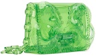 Mame Kurogouchi SSENSE Exclusive Green Sculptural Mini Chain Bag