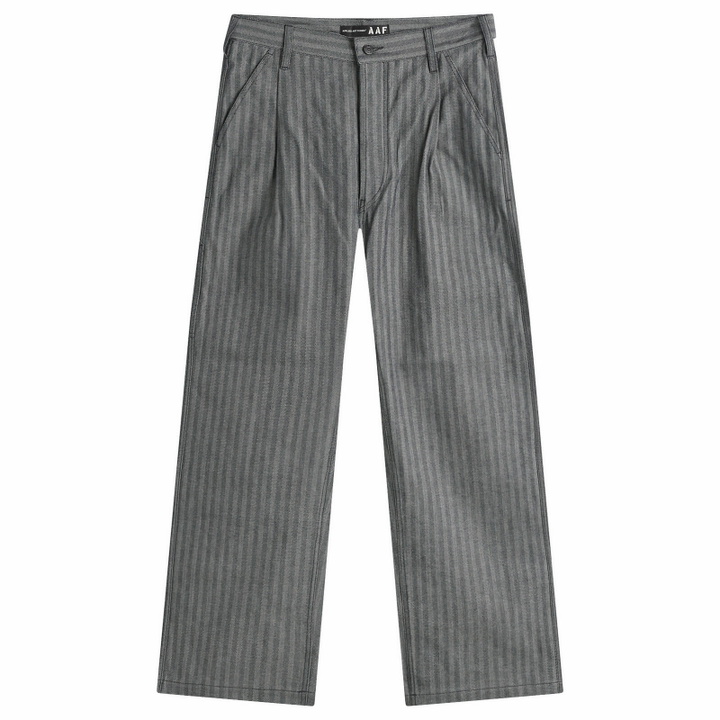 Photo: Applied Art Forms Men's Herringbone Contruction Pants in Raw Denim