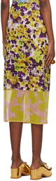 Dries Van Noten Yellow Floral Midi Skirt