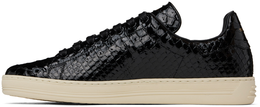 TOM FORD Black Stamped Python Warwick Sneakers TOM FORD