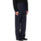 Jil Sander Navy Wool Poplin Trousers