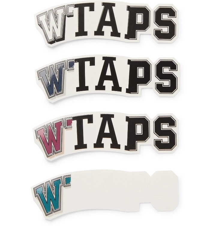 Photo: WTAPS - Sticky 01 Set of Four Logo PVC Stickers - White