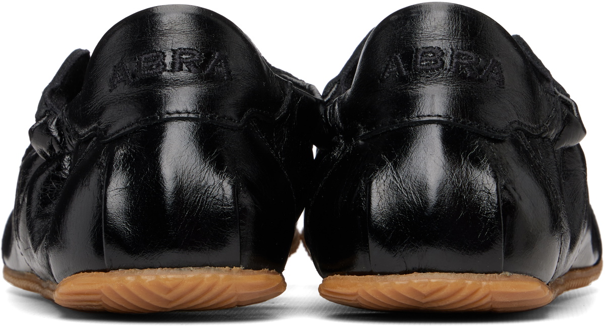ABRA Black Ballerina Leather Sneakers