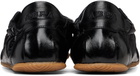 ABRA Black Ballerina Leather Sneakers