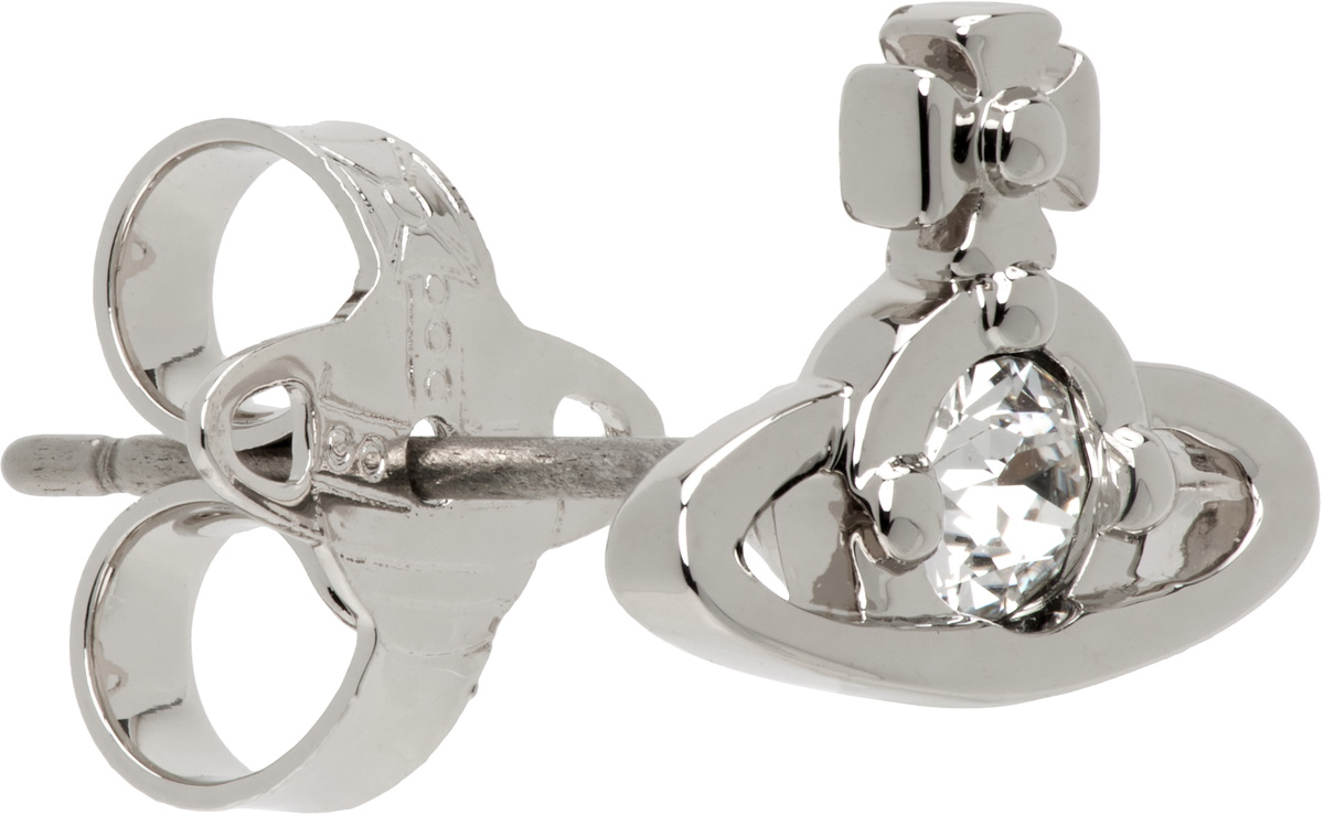 Vivienne Westwood Silver Nano Solitaire Single Stud Earring