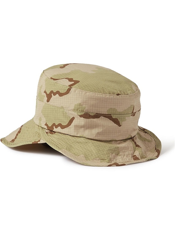 Photo: UNDERCOVER - Camouflage-Print Cotton Bucket Hat - Neutrals