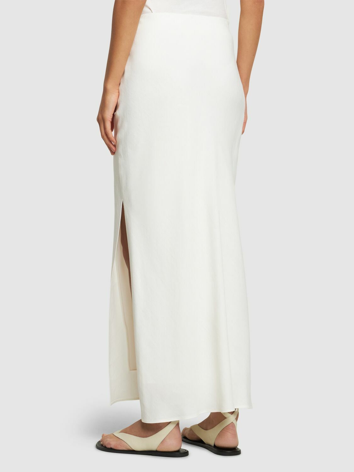 スカート Brunello Cucinelli Fluid Bias-Cut Long Skirt In Twill BRUNELLO CUCINELLI - Fluid Twill Long Skirt Brunello Cucinelli