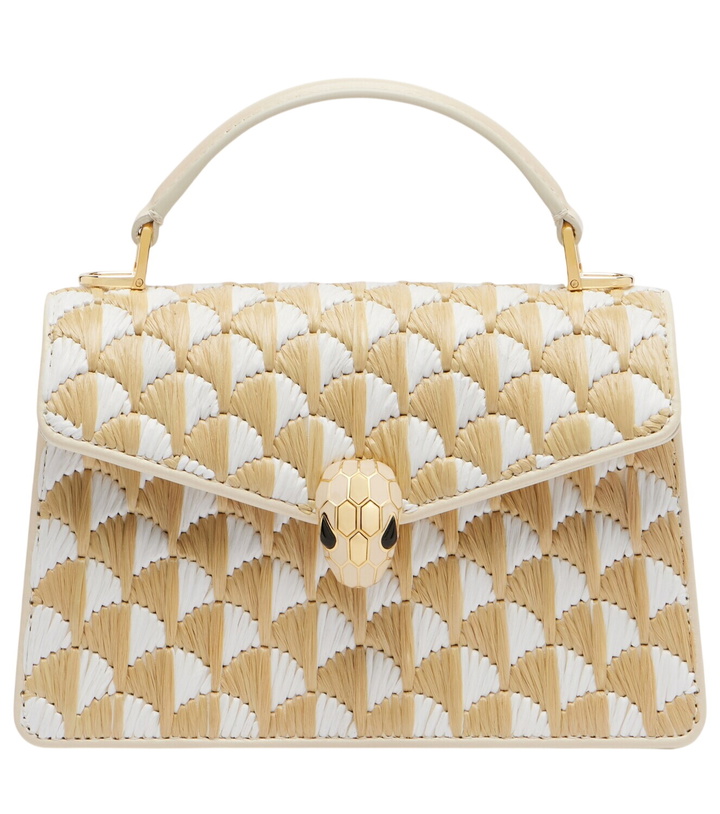 Photo: Bvlgari Serpenti Forever Mini raffia top-handle bag