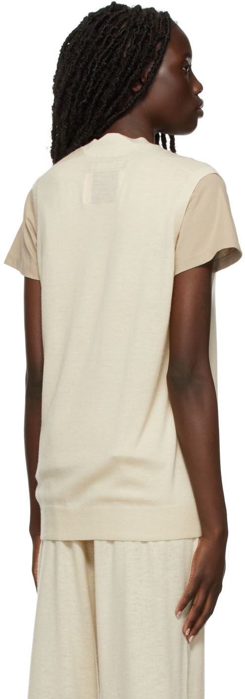 Frenckenberger Off-White Deep V-Neck Vest