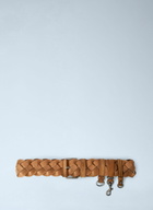 Miu Miu Braided Leather Belt with Hook Attachments