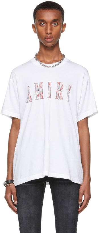 Photo: AMIRI White Paisley Core Logo T-Shirt