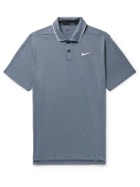 Nike Golf - Vapor Logo-Appliquéd Contrast-Tipped Dri-FIT Golf Polo Shirt - Blue