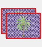 Lisa Corti Hima Palma Pervinch set of 2 placemats