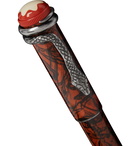 Montblanc - Rouge et Noir Serpent Marbled Resin and Steel Ballpoint Pen - Black