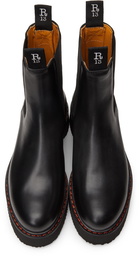 R13 Black Single Stack Chelsea Boots