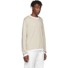 Maison Margiela Beige and White Rib Detail Sweater