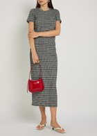 Vince Striped Shirred Midi Skirt Stripe