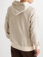 Visvim - Striped Cotton and Cashmere-Blend Hoodie - Brown