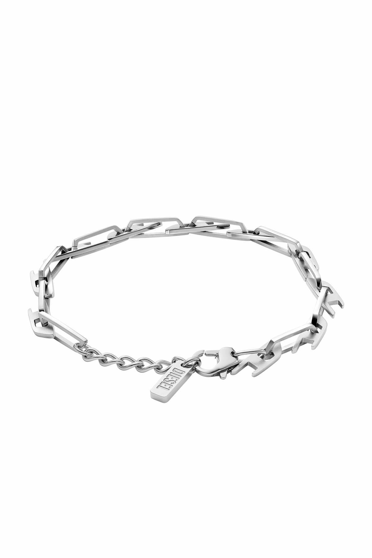 Diesel Stainless Steel Interlocking D Logo Chain Bracelet
