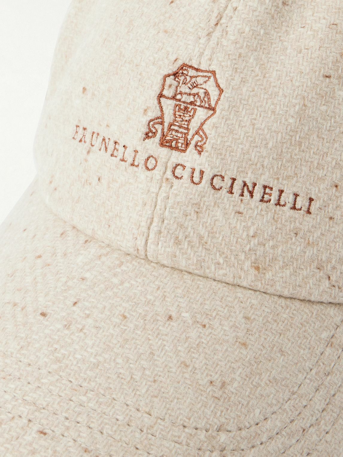 Brunello Cucinelli - Logo-Embroidered Wool and Cashmere-Blend