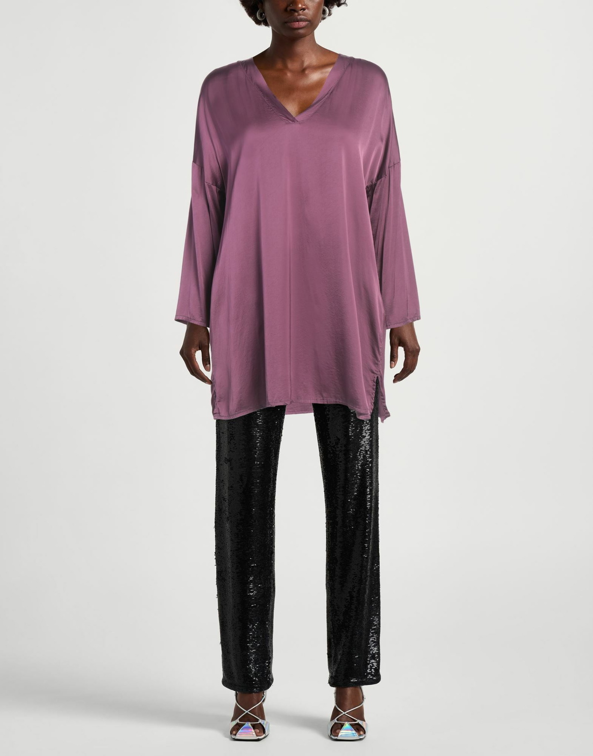 Manila Grace Womens Top Mauve
