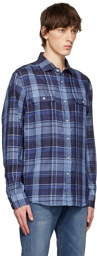 Ralph Lauren Purple Label Navy Linen Shirt
