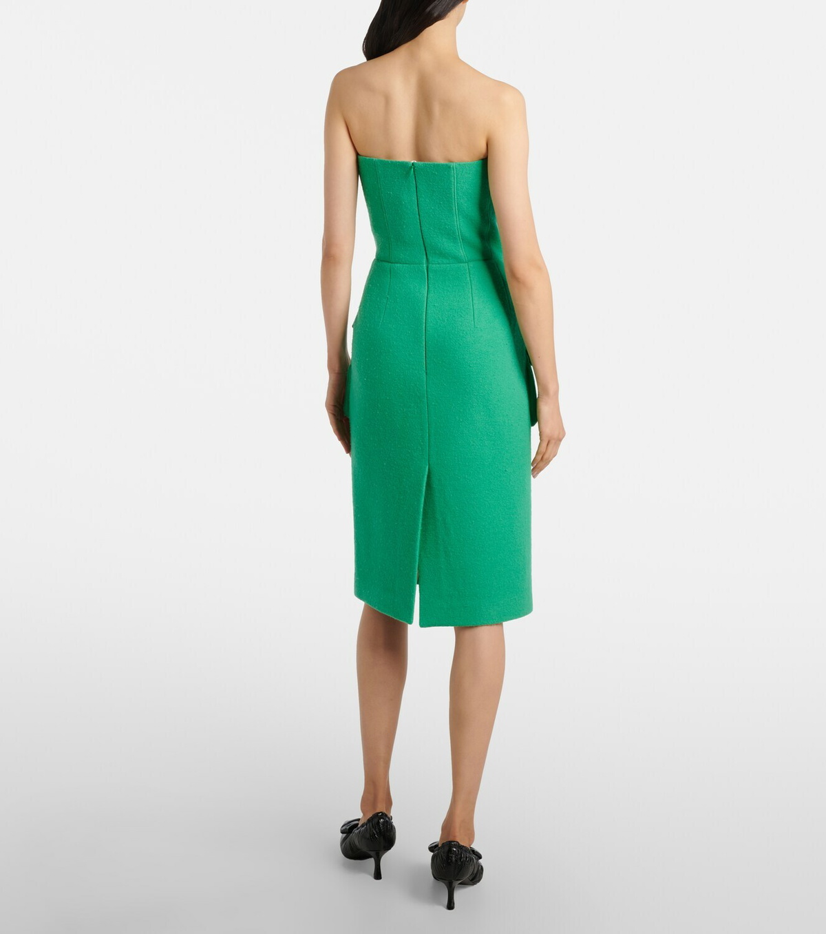 Shushu/Tong Bow-detail wool midi dress