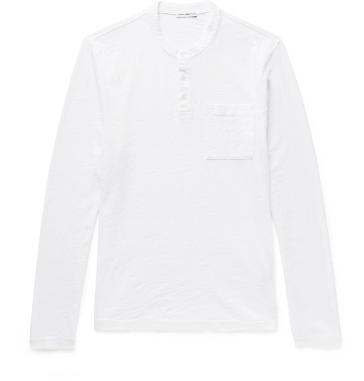 Photo: James Perse - Zimbabwe Cotton-Jersey Henley T-Shirt - White