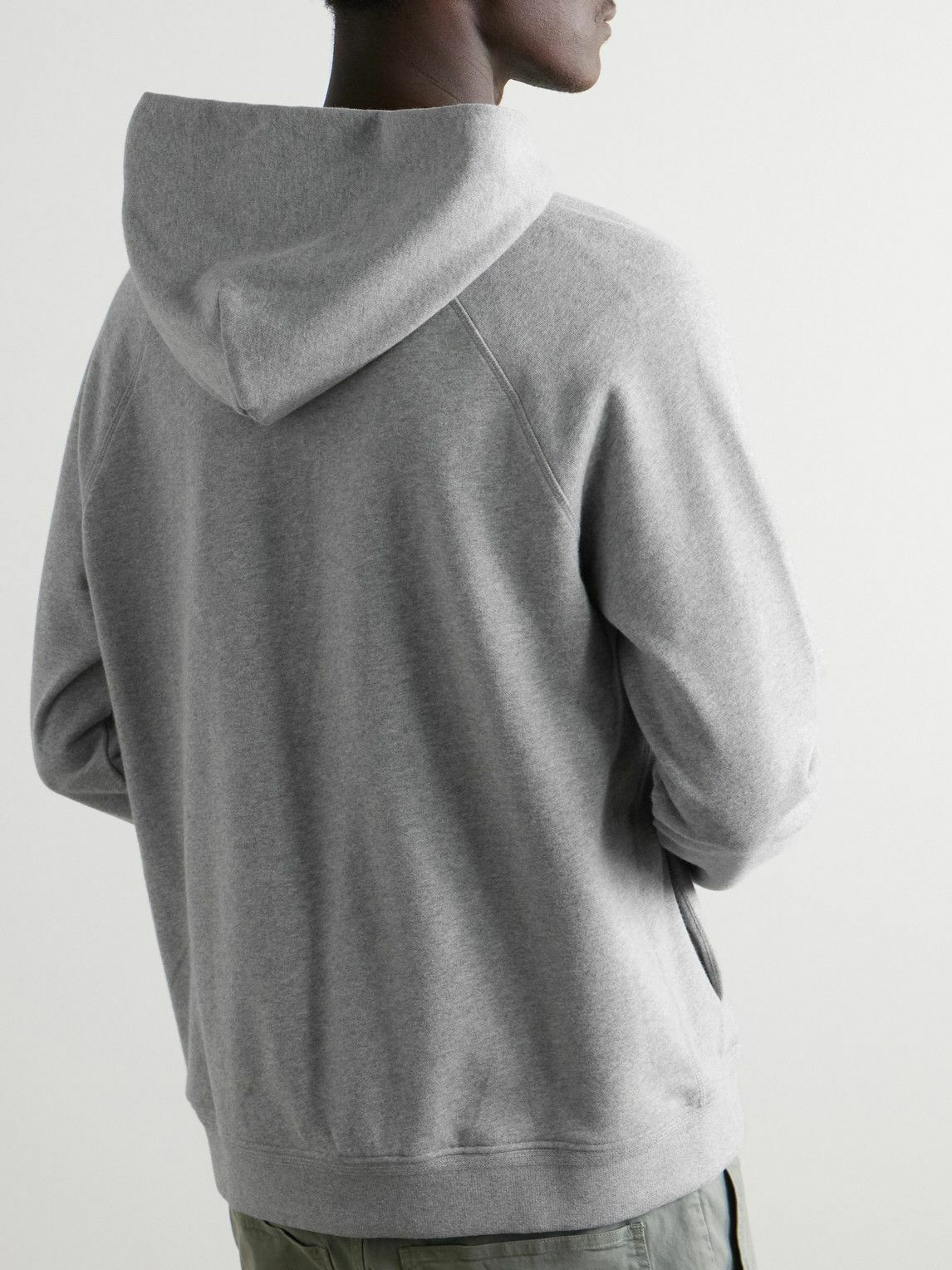Mr P. - Cotton-Jersey Hoodie - Gray