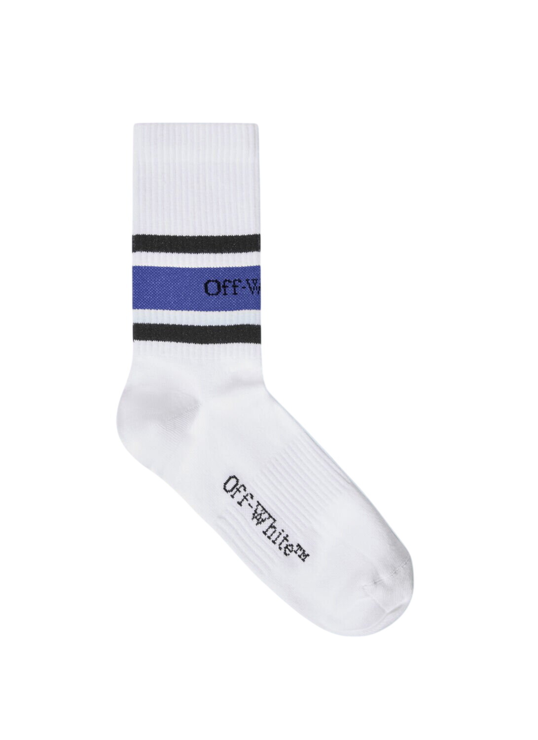 Off-White White & Orange Striped Socks Off-White