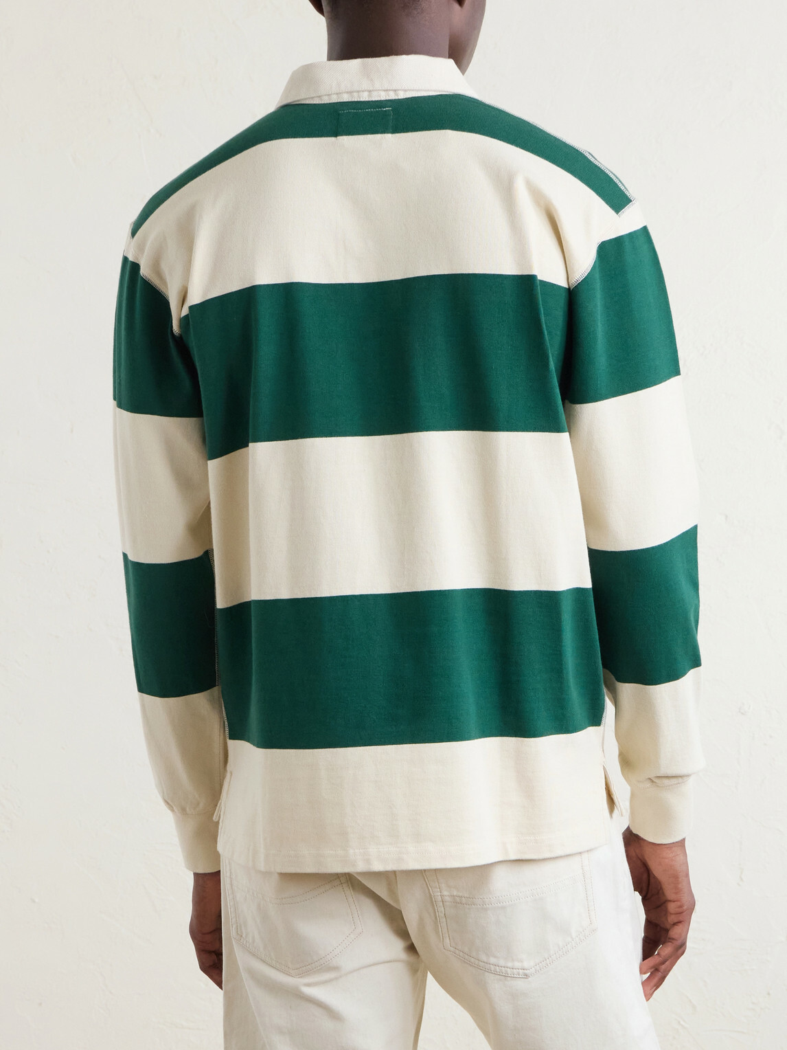 Drake's - Stripe Cotton-Jersey Polo Shirt - Neutrals