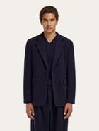 Ferragamo Mens Single breasted jersey blazer in Blue