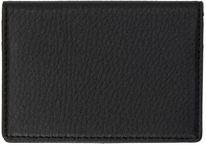 YOHJI YAMAMOTO Black discord Logo Card Holder
