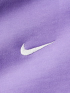 Nike - Logo-Embroidered Cotton-Blend Jersey Hoodie - Purple