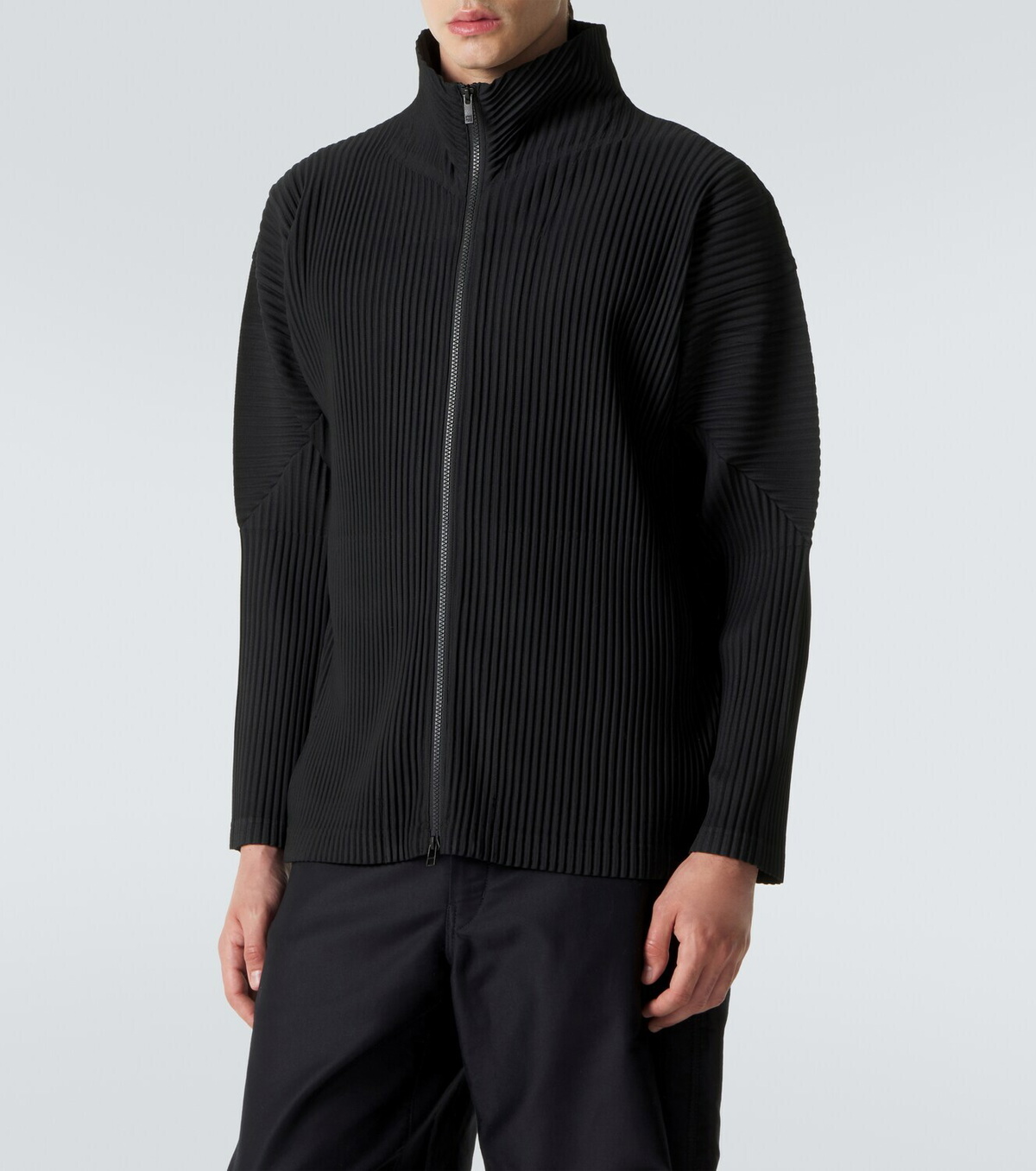 Homme Plissé Issey Miyake Basics pleated zip-up cardigan