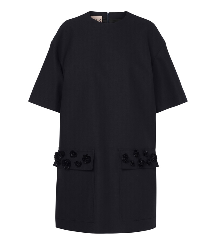 Photo: Plan C Embellished wool-blend gabardine minidress