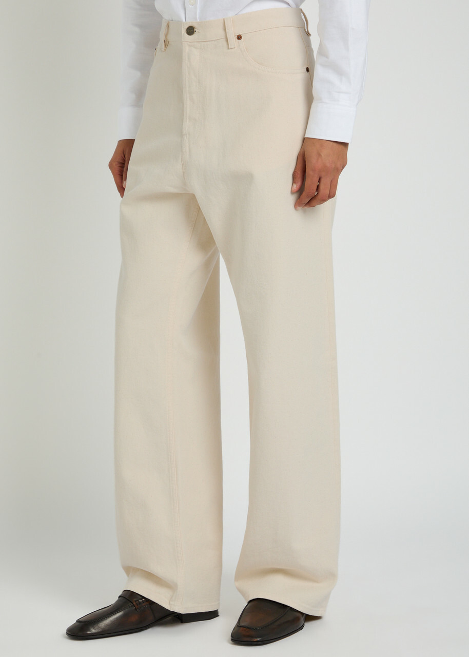Valentino Garavani Wide-leg Denim Jeans White