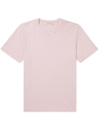 Orlebar Brown - Nicolas Garment-Dyed Organic Cotton and Linen-Blend Jersey T-Shirt - Pink