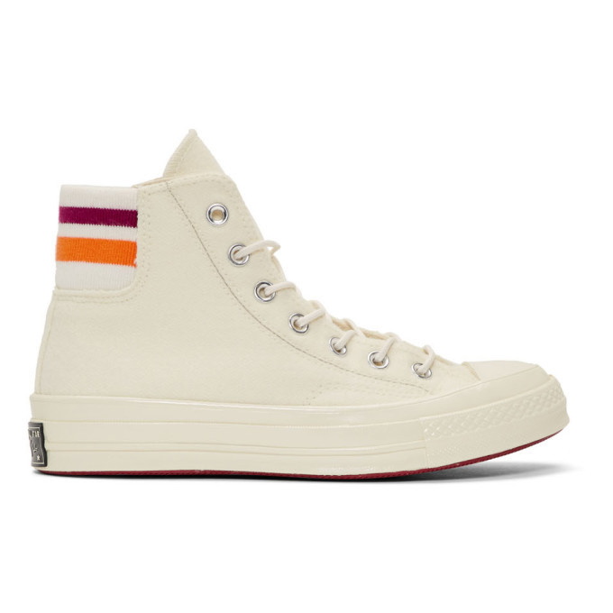 Photo: Converse Off-White Knit Back Chuck 70 High Sneakers