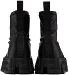 Versace Black Greca Chelsea Boots