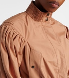 Chloé Gathered belted cotton poplin jacket