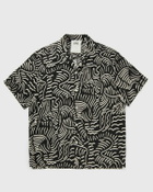 OAS Tar Lorenzo Viscose Shirt Black Mens Shortsleefe