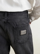 Dolce&Gabbana - Straight-Leg Logo-Appliquéd Jeans - Blue