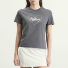Kijun Women's Pebble Heart T-Shirt in Charcoal