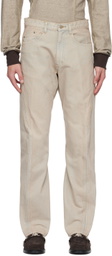 NVRFRGT Tan Twisted Jeans