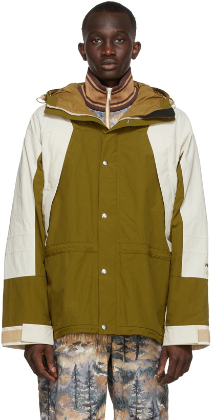 Photo: Gucci Green & Beige The North Face Edition Lightweight Techno Jacket