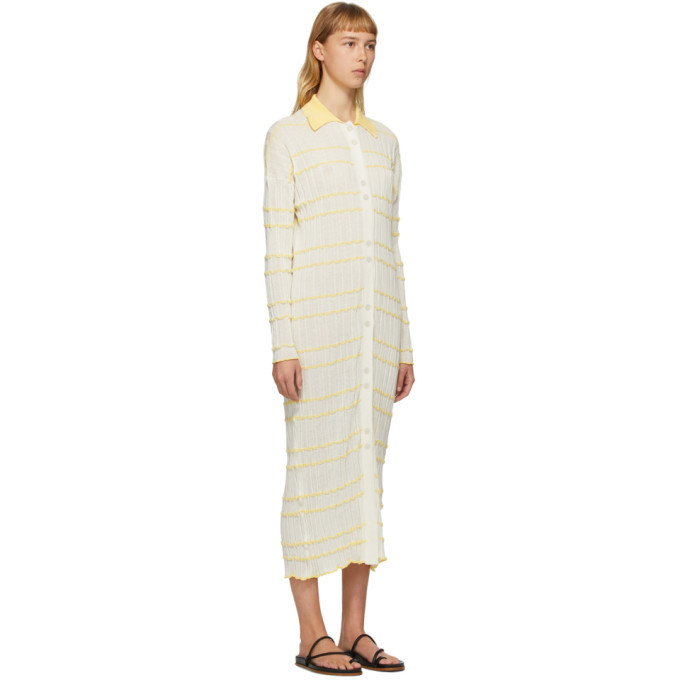 Rus Off-White and Yellow Comete Dress