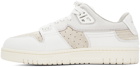 Acne Studios White & Beige Low Top Leather Sneakers
