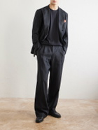 Mr P. - Silk and Cotton-Blend T-Shirt - Black
