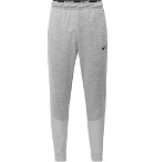 Nike Training - Tapered Panelled Loopback Dri-FIT Track Pants - Light gray